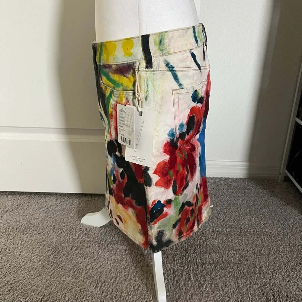 NWT Anthropologie Night Garden Hand Painted Skirt Size 29 - Picture 5 of 9